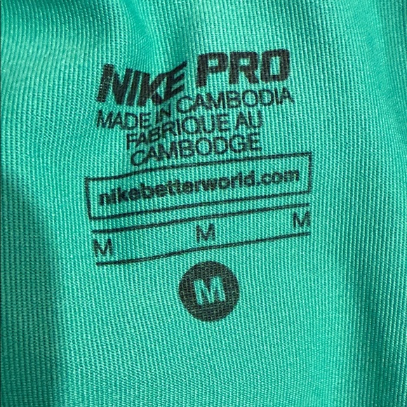 Nike Pro Turquoise Athletic Shorts - Picture 4 of 7